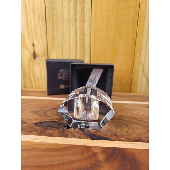 Vintage Oleg Cassini Crystal Votive Candle Holder, Original Box - Picture 1 of 10